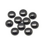 Synthetic Black Stone Cabochons, Half Round/Dome, 20x6mm(G-R416-20mm-46-1)