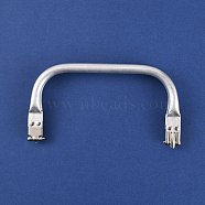 Aluminum Purse Frame, Purse Handle for Bag Sewing Craft, Platinum, Fold: 8.8x16.2x2cm(FIND-WH0049-85)