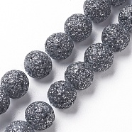 Natural Lava Rock Beads Strands, Round, 8mm, Hole: 1mm, about 22pcs/strand, 7.1 inch(18cm)(G-F592-04A-8mm)