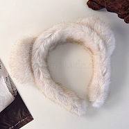 Cute Cat Ear Plush Hair Bands for Women, Perfect for Washing Face, WhiteSmoke, Inner Diameter: 110mm(RT4793-1)