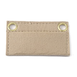 Wool Felt Purse Organizer Insert, Mini Handbag Shaper Premium Felt, Bag Accessories, Rectangle, Tan, 9.2x5.4x0.35cm, Hole: 9.5mm(FIND-WH0127-16A-03)