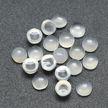Natural Agate Cabochons, Half Round, 4x2~4mm