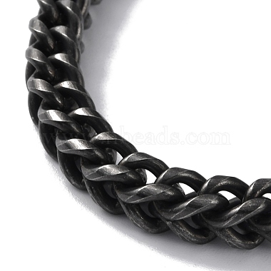 Ion Plating(IP) 304 Stainless Steel Wheat Chain Necklaces(NJEW-P288-08AS)-3