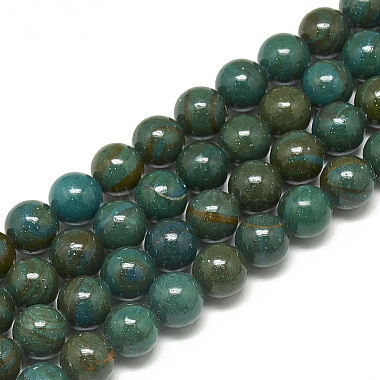 6mm Teal Round Regalite Beads