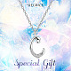 SHEGRACE 925 Sterling Silver Initial Pendant Necklaces(JN899A)-5