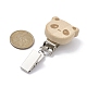 Iron ID Card Clips with Wood Animal(JEWB-BR00127)-4