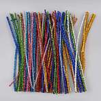 DIY Plush Sticks, with Iron Core, Pipe Cleaners, Kid Craft Material, Mixed Color, 300x7mm, 100pcs/set(DIY-WH0783-009A)