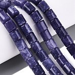 Dyed Natural White Jade Beads Strands, Column, Dark Slate Blue, 8x8~8.5mm, Hole: 0.8~1mm, about 45pcs/strand, 14.76~14.96 inch(37.5~38cm)(G-Q606-02A-01)