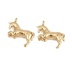 304 Stainless Steel Pendants, Unicorn Charms, Golden, 14x20x5mm, Hole: 1.8mm(STAS-L022-591G)