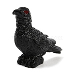 Halloween Resin Display Decoration, Micro Landscape Dollhouse Accessories, Pretending Prop Decorations, Raven, 26x8.5x18.5mm(DJEW-B015-10)
