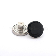 Alloy Button Pins for Jeans, Nautical Buttons, Garment Accessories, Black, 20mm(PURS-PW0009-01E-02B)