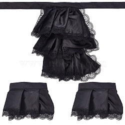 Collar and Sleeve Set, for Clothes Accessory, Black, 530~560mm(DIY-WH0430-943)