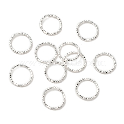 Brass Twist Jump Rings, Lead Free & Cadmium Free, Open Jump Rings, 925 Sterling Silver Plated, 18 Gauge, 10x1mm, Inner Diameter: 8mm(KK-O143-31S)