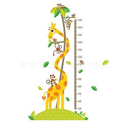 PVC Height Growth Chart Wall Sticker, Giraffe with 50 to 170 cm Measurement, for Kid Room Bedroom Wallpaper Decoration, Mixed Color, 980x390mm, 2pcs/set(DIY-WH0232-024)