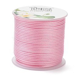Polyester Braided Cords, for Jewelry Making Beading Crafting, Hot Pink, 1.5mm, about 21.87 yards(20m)/roll(OCOR-I006-A05-15)