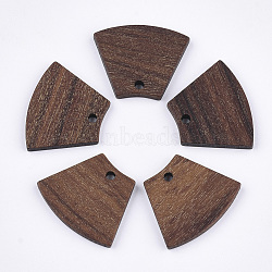 Walnut Wood Pendants, Trapezoid, Saddle Brown, 18x22.5x2.5~3mm, Hole: 1.8mm(X-WOOD-S054-26)