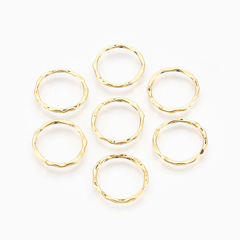 Tibetan Style Linking Rings, Metal Connector for DIY Jewelry Making, Circle Frames, Lead Free and Nickel Free, Antique Golden Color, 22x1.5mm, about 18.5mm inner diameter