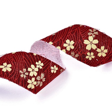 Японское кимоно с цветочной хлопковой лентой(OCOR-I008-01B-03)-2