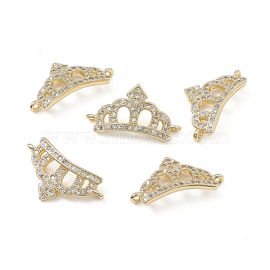 Brass Micro Pave Clear Cubic Zirconia Connetor Charms(KK-E068-VB047)-4