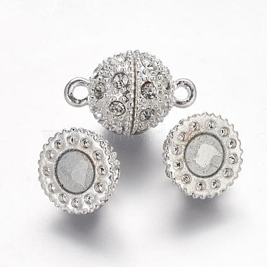 Alloy Rhinestone Magnetic Clasps with Loops(RB-H116-3-S-1)-2