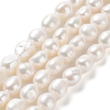 Seashell Color Two Sides Polished Pearl Beads