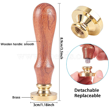 латунный штамп с восковой печатью с ручкой(AJEW-WH0184-0092)-2