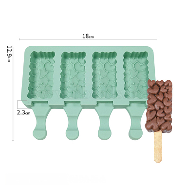 Food Grade DIY Rectangle Ice-cream Silicone Molds(DIY-D062-03A)-6