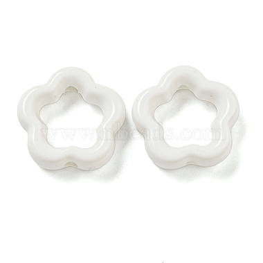 White Flower Acrylic Beads