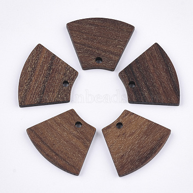 Saddle Brown Trapezoid Wood Pendants