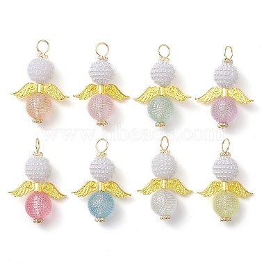 Golden White Angel & Fairy Alloy Pendants