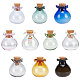 Elite 10Pcs 10 Colors Lucky Bag Shape Glass Cork Bottles Ornament(AJEW-PH0004-64)-3