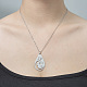 201 Stainless Steel Hollow Teardrop with Star Pendant Necklace(NJEW-OY001-73)-2