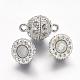 Alloy Rhinestone Magnetic Clasps with Loops(RB-H116-3-S-1)-2