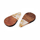 Transparent Resin & Walnut Wood Pendants(RESI-N025-030-A01)-3