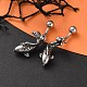 Fish 316 Surgical Stainless Steel Dangle Belly Button Rings(EJEW-G416-15AS)-1