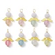 Imitation Pearl Acrylic and Transparent Acrylic Beads Pendant(PALLOY-JF02620-02)-1