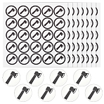 PVC Plastic Waterproof Stickers, Dot Round Self-adhesive Decals, for Helmet, Laptop, Cup, Suitcase Decor, Axe, Tools Pattern, 195x195mm, 25pcs/sheet(DIY-WH0386-18E)