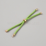 Polyester Cord Bracelet Making, Slider Bracelet, Fit for Connector Charm, Lime Green, 9-1/2 inch(24cm), Hole: 2.5mm(MAK-WH0016-02KCG-03)
