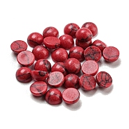 Synthetic Red Turquoise Cabochons, Half Round, 4x2~2.5mm(G-H309-03-08)