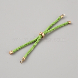 Polyester Cord Bracelet Making, Slider Bracelet, Fit for Connector Charm, Lime Green, 9-1/2 inch(24cm), Hole: 2.5mm(MAK-WH0016-02KCG-03)