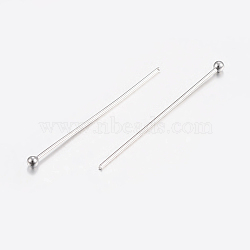 Tarnish Resistant 304 Stainless Steel Ball Head Pins, Stainless Steel Color, 28x0.6mm, 22 Gauge, Head: 2mm(STAS-K172-30P-05)