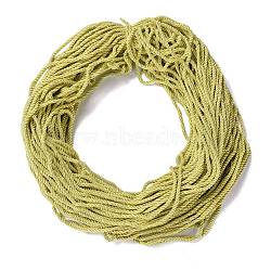 Polyester Cord, Twisted Cord, Champagne Yellow, 5mm, about 97~100m/bundle(NWIR-P021-010)