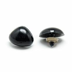 Craft Plastic Doll Noses, Safety Noses, Black, 11x14mm, Pin: 6mm(KY-R072-08A)