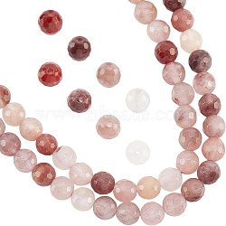 Natural Quartz Beads Strands, Faceted(128 Facets), Round, 6mm, Hole: 1mm, about 61pcs/strand, 14.96 inch(38cm), 2 strands/box(G-NB0003-66)