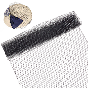 Deco Mesh Ribbons, Tulle Fabric, Tulle Roll Spool Fabric, for Skirt Making, Black, 43cm