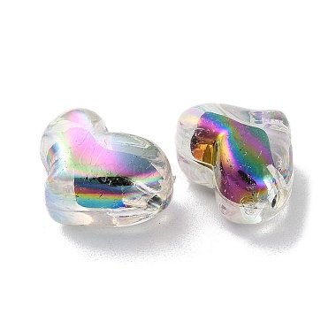 UV Plating Rainbow Iridescent Acrylic Beads(OACR-H112-23A)-2