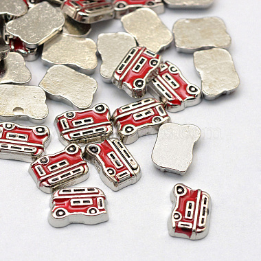 10mm Platinum Red Vehicle Alloy Cabochons