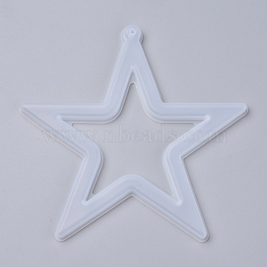 Moldes de silicona colgante diy estrella hueca de navidad(DIY-I034-07)-3