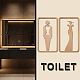 gorgecraft 2 ensembles 2 styles panneaux publics de porte de salle de bain en acrylique(AJEW-GF0007-61B)-5