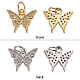 Brass Micro Pave Clear Cubic Zirconia Charms(ZIRC-CA0001-02)-3